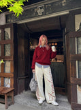 DAXUEN Matchday Crest Wide Leg Sweatpants