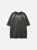 DAXUEN Oversized short-sleeve T-shirt with serpent graphic