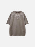 DAXUEN Oversized short-sleeve T-shirt with serpent graphic