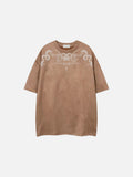 DAXUEN Oversized short-sleeve T-shirt with serpent graphic