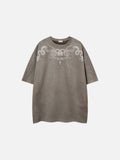 DAXUEN Oversized short-sleeve T-shirt with serpent graphic