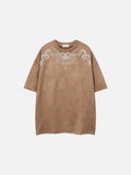 DAXUEN Oversized short-sleeve T-shirt with serpent graphic