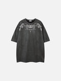 DAXUEN Oversized short-sleeve T-shirt with serpent graphic