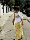 DAXUEN Loose-fitting crew-neck t-shirt with dog print — model photo