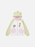 DAXUEN Hooded zip-up sweatshirt with playful graphics