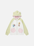 DAXUEN Hooded zip-up sweatshirt with playful graphics
