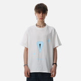 DAXUEN Dotted heart graphic relaxed fit short-sleeved T-shirt