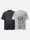 DAXUEN Double-headed eagle graphic short-sleeve T-shirt