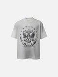 DAXUEN Double-headed eagle graphic short-sleeve T-shirt