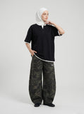 DAXUEN Double-layer crewneck short-sleeved t-shirt — model photo
