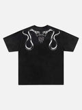 Double snake print crew neck t-shirt