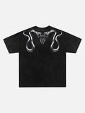 Double snake print crew neck t-shirt