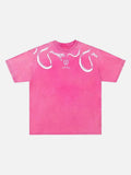 Double snake print crew neck t-shirt