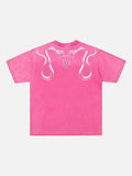 Double snake print crew neck t-shirt