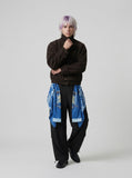 DAXUEN Wide-leg cargo pants with decorative overlays — model photo