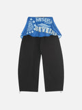 DAXUEN Wide-leg cargo pants with decorative overlays