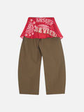DAXUEN Wide-leg cargo pants with decorative overlays