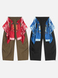 DAXUEN Wide-leg cargo pants with decorative overlays
