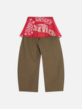 DAXUEN Wide-leg cargo pants with decorative overlays