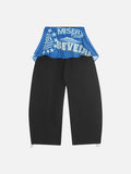 DAXUEN Wide-leg cargo pants with decorative overlays