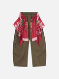 DAXUEN Draped graphic cargo pants with unique prints