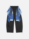 DAXUEN Draped graphic cargo pants with unique prints