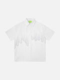 DAXUEN Short-sleeved button-up shirt with embroidery