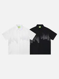 DAXUEN Short-sleeved button-up shirt with embroidery