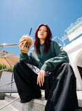 DAXUEN Oversized relaxed-fit hoodie with dropped shoulders