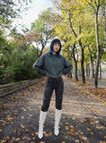 DAXUEN Oversized relaxed-fit hoodie with dropped shoulders — model photo