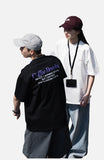 DAXUEN black oversized dual-graphic drop-shoulder t-shirt
