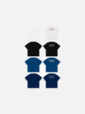 DAXUEN black oversized dual-graphic drop-shoulder t-shirt