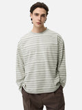 DAXUEN grey striped oversized long sleeve t-shirt