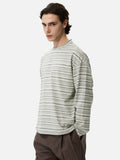 DAXUEN grey striped oversized long sleeve t-shirt