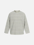 Dual Grey Striped Oversized Long Sleeve T-Shirt
