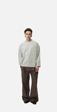 DAXUEN grey striped oversized long sleeve t-shirt
