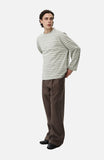 DAXUEN grey striped oversized long sleeve t-shirt