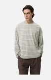 DAXUEN grey striped oversized long sleeve t-shirt