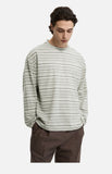 DAXUEN grey striped oversized long sleeve t-shirt