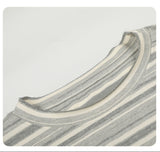 DAXUEN grey striped oversized long sleeve t-shirt