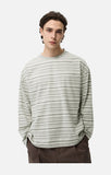 DAXUEN grey striped oversized long sleeve t-shirt