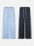 DAXUEN navy and light blue wide-leg dual-stripe lounge pants