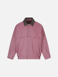 DAXUEN dusty rose oversized jacket with contrast collar