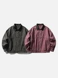 DAXUEN dusty rose oversized jacket with contrast collar