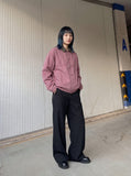 DAXUEN dusty rose oversized jacket with contrast collar — model photo