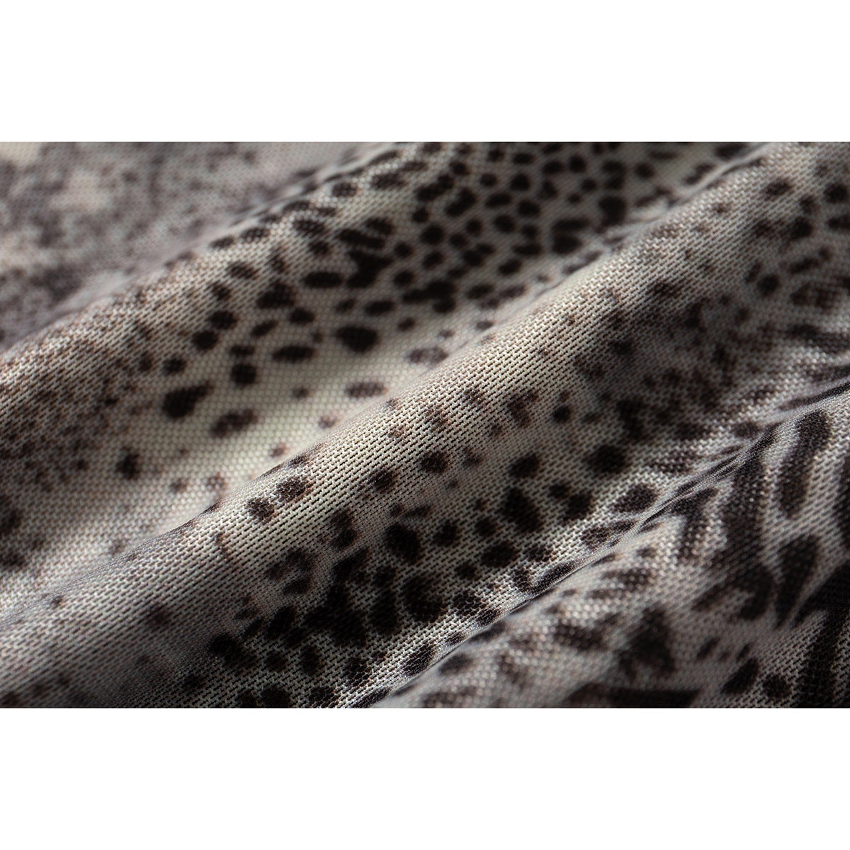 DAXUEN grey black white dynamic animal print wrap skirt