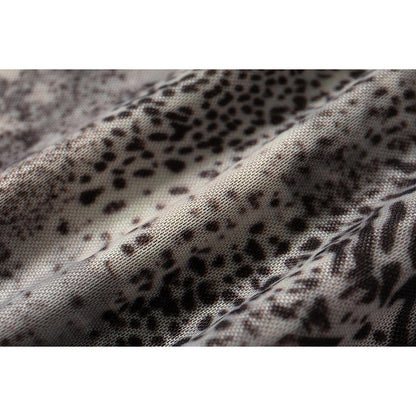DAXUEN grey black white dynamic animal print wrap skirt