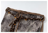 DAXUEN grey black white dynamic animal print wrap skirt