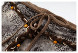 DAXUEN grey black white dynamic animal print wrap skirt