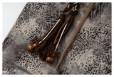DAXUEN grey black white dynamic animal print wrap skirt